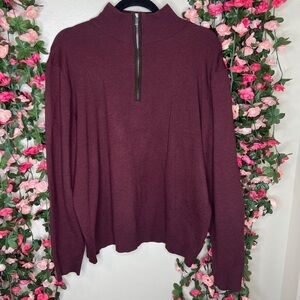 🌹Tricots St Raphael Pullover Sweater 1/4 Zip Pullover Business Casual Work L